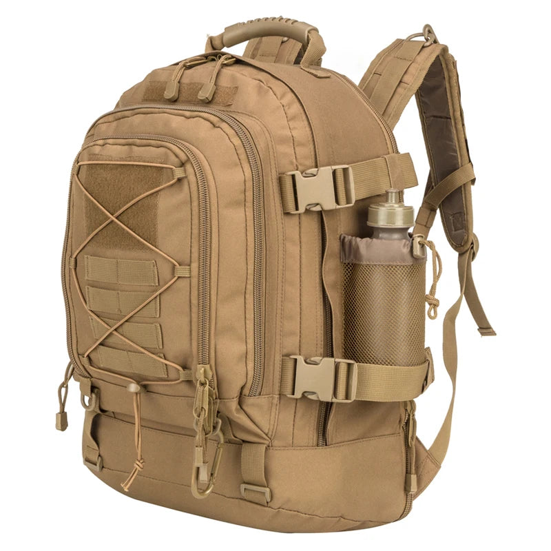 Mochila táctica 65L color café