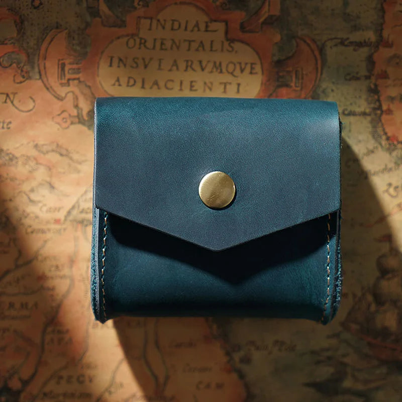 Monedero pequeño vintage cuero
