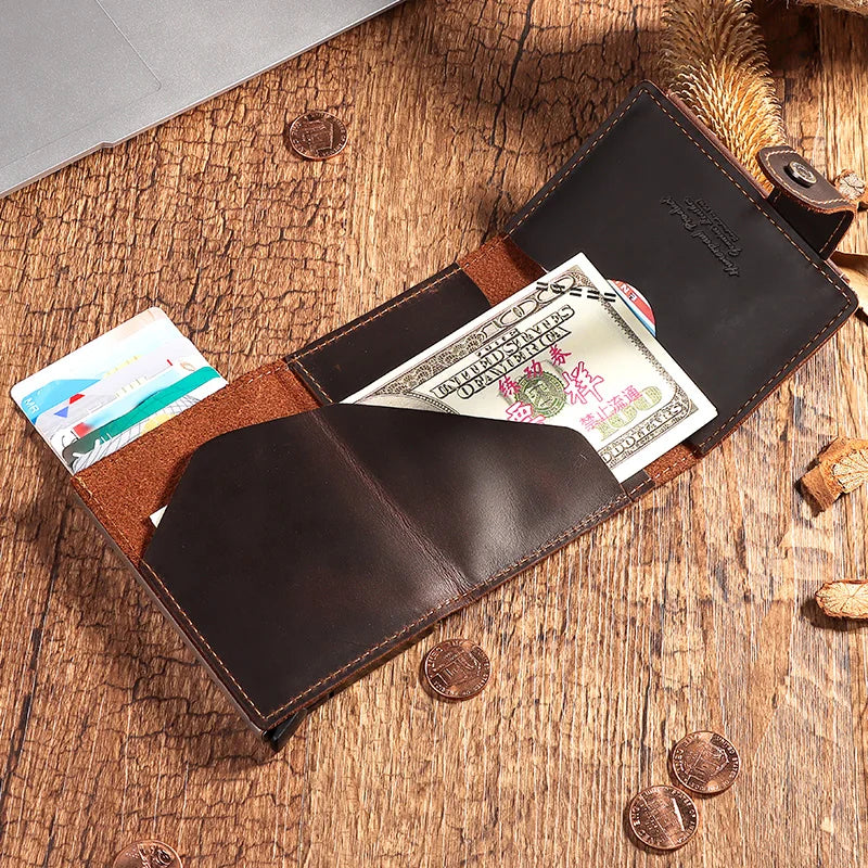 Cartera piel de vaca doble cierre
