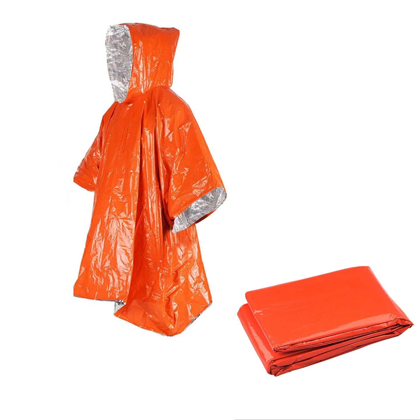 Poncho de lluvia reflectante con conservación de temperatura