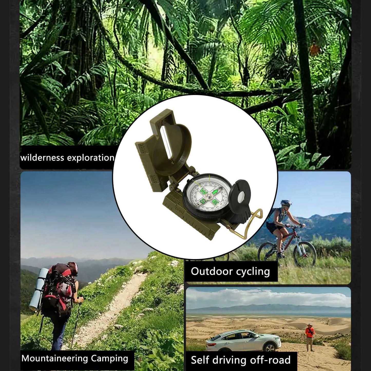 Brújula multifuncional para hiking