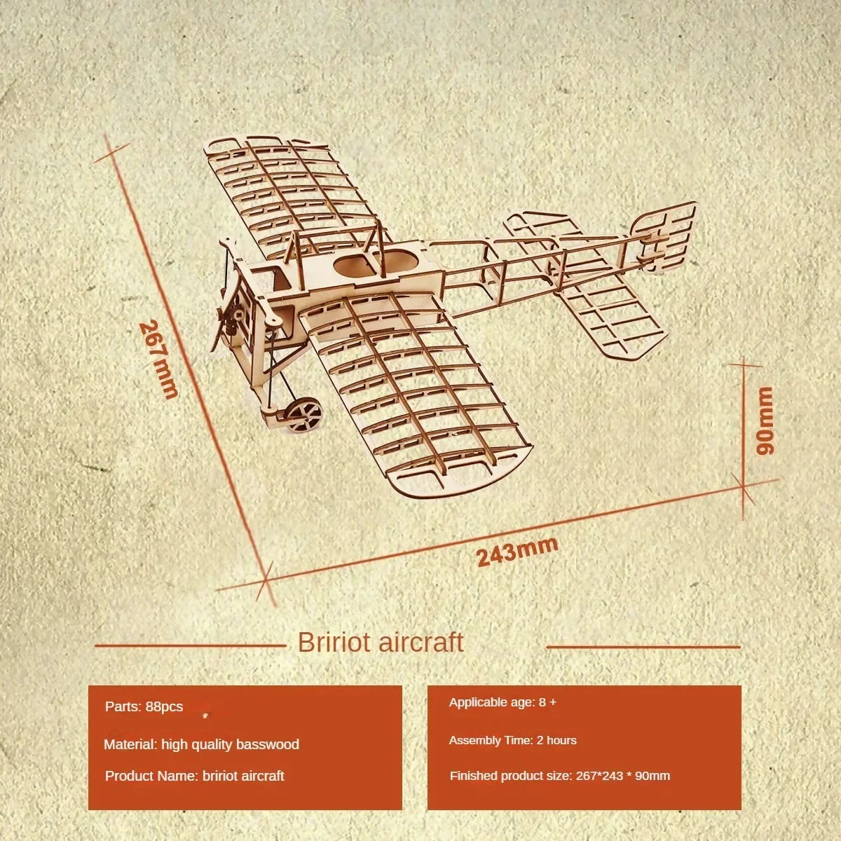 Maqueta 3D avioneta Breriot