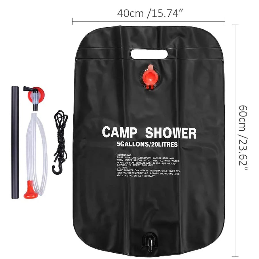Ducha portátil de albedo solar 20/40L