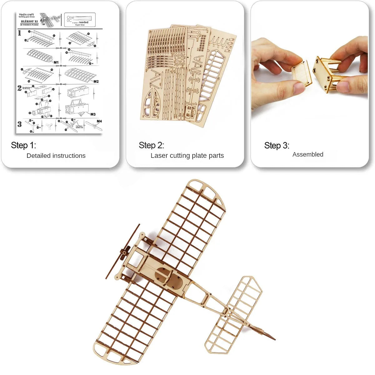 Maqueta 3D avioneta Breriot