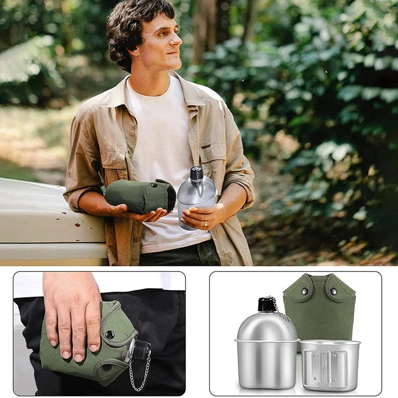 Cantimplora 1L con recipiente incluido