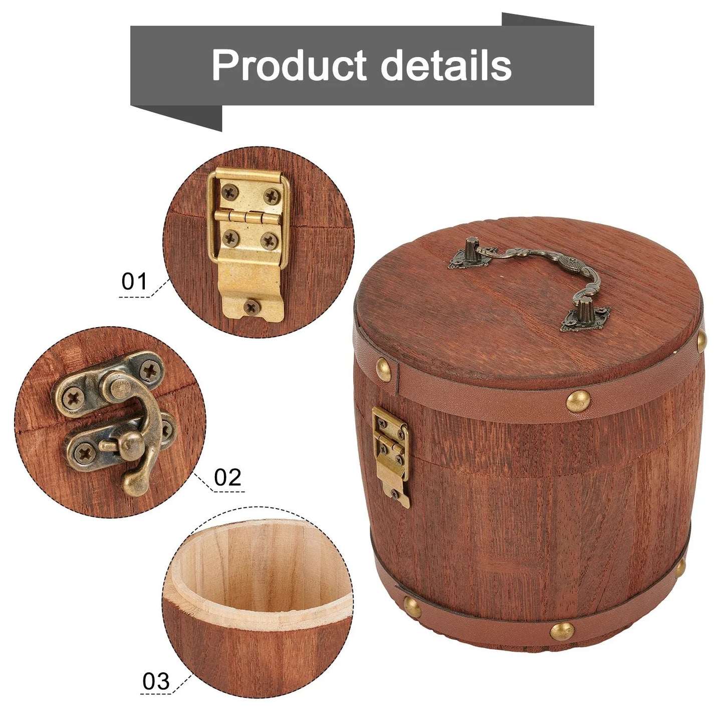 Barril pequeño multiusos para café, especias, harina