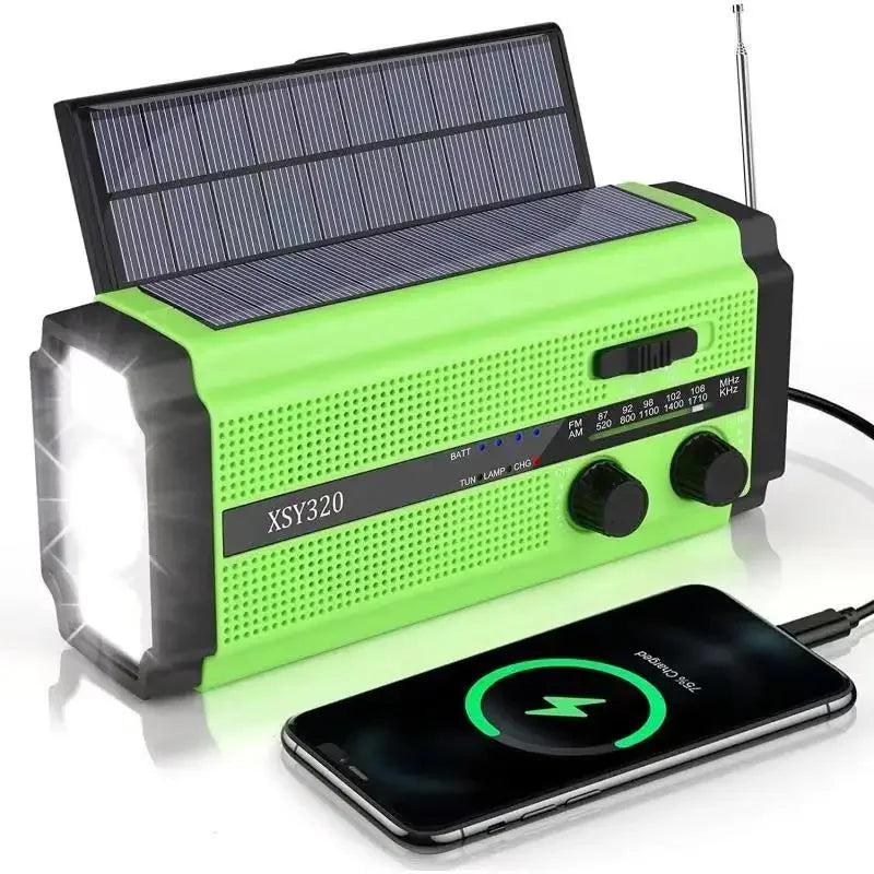 Terminal survival 5000mA con radio, batería solar portátil y linterna