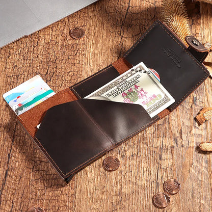 Cartera piel de vaca doble cierre