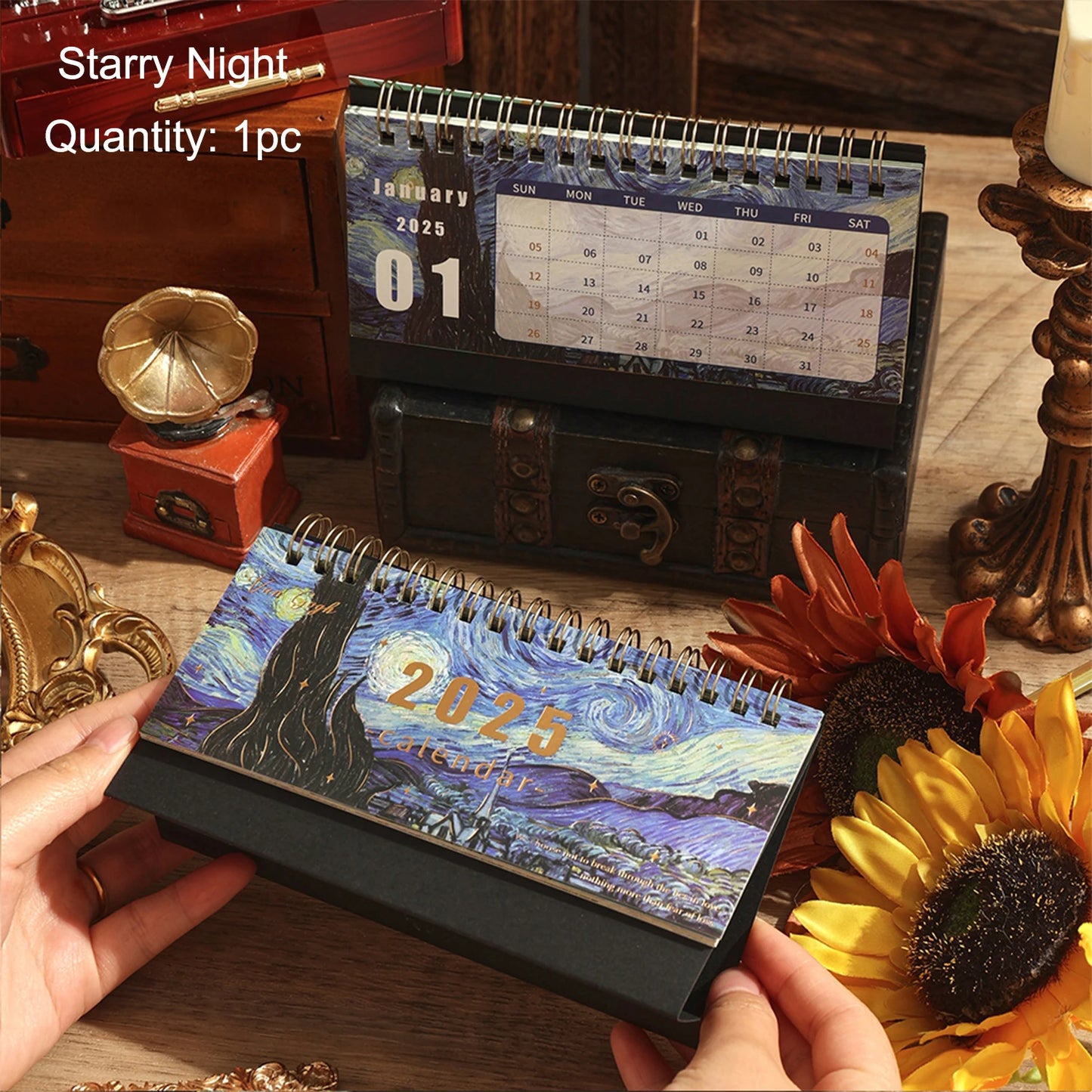 Calendario grande de escritorio 2025 Van Gogh