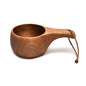 Taza artenasal escandinava de acacia oscura kuksa
