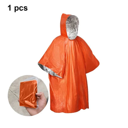 Poncho de lluvia reflectante con conservación de temperatura