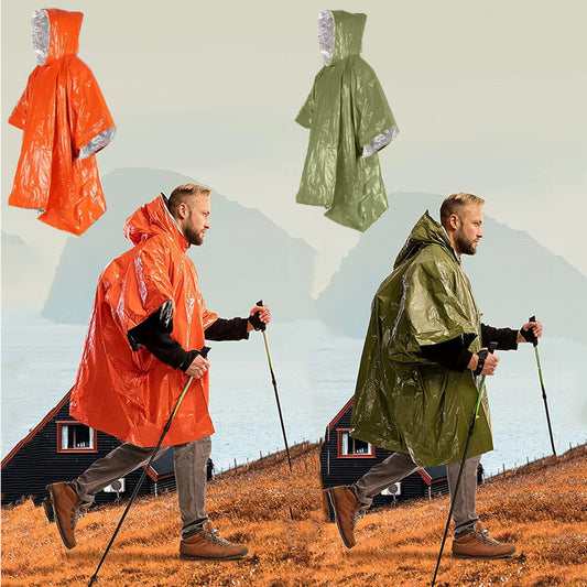 Poncho de lluvia reflectante con conservación de temperatura
